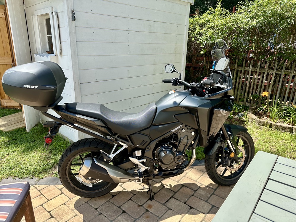 My motorcycle has a trunk